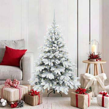 vidaXL Kunstkerstboom met 150 LED met standaard Wit 120 cm, Verzenden