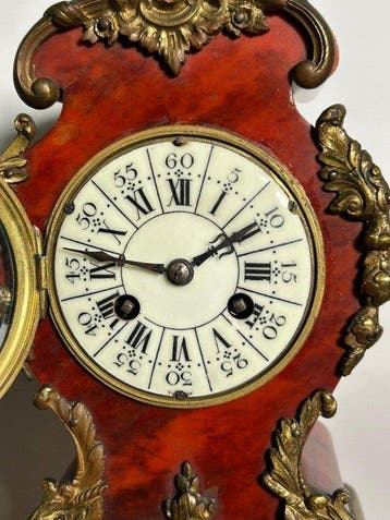 Klok - Antiek Hout, Brons - 1850-1900, Antiek en Kunst