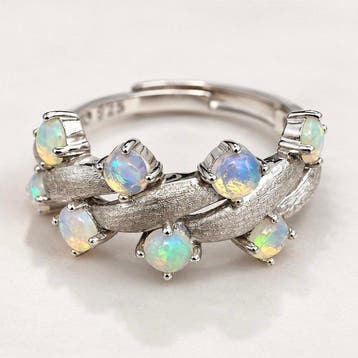 Sans prix de réserve - Bague Argent Opale, Nieuw