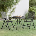 vidaXL 3-delige Tuinset metaalgaas antracietkleurig, Verzenden, Nieuw, Tuinset