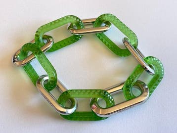 René Lalique - “Dierenafdruk” - 925. Zilver, Kristal -
