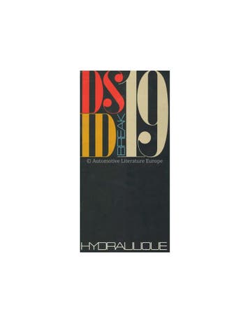 1961 CITROEN DS 19 / ID 19 BREAK HYDROLIQUE BROCHURE NEDER.., Ophalen of Verzenden