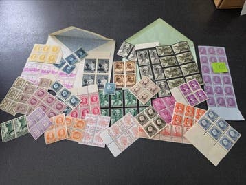 Belgique 1940/1980 - Lot de feuilles postfrises et de, Gestempeld