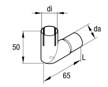 Eberspächer RVS uitlaatbochtstuk 24mm, Doe-het-zelf en Bouw, Ophalen of Verzenden, Nieuw