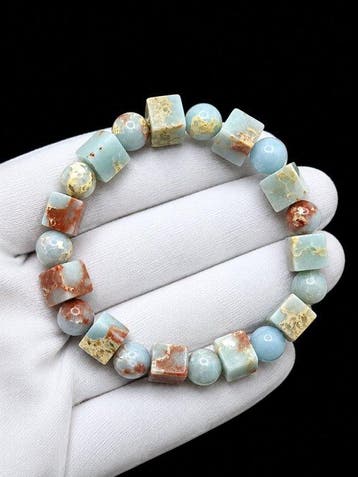 Prachtige armband van kubische Caribische calciet - Armband