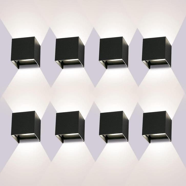 8x LED Wandlamp 12W IP65 | Retour deal | 69% Korting, Huis en Inrichting, Lampen | Wandlampen, Nieuw, Metaal, Verzenden