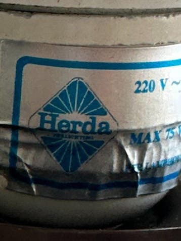 Herda - Tafellamp - Messing, Linnen