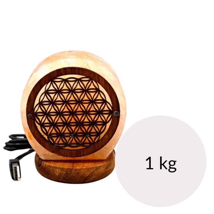 Mini Himalaya Zoutlamp USB Himalaya Flower of Life 1 kg, Sport en Fitness, Gezondheidsproducten en Wellness, Ophalen of Verzenden