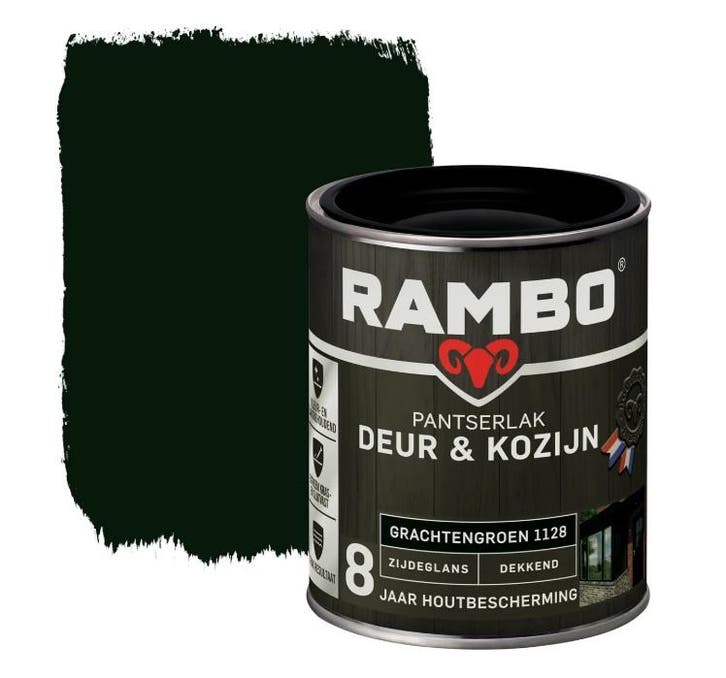 Rambo Pantserlak Deur en Kozijn Grachtengroen 1.5L, Doe-het-zelf en Bouw, Verf, Beits en Lak, Nieuw, Verzenden