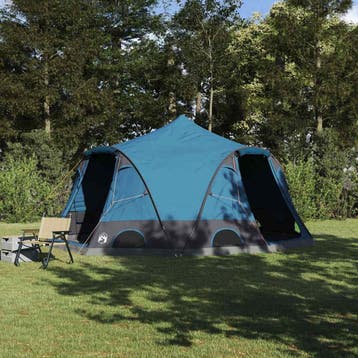 vidaXL Dome Tent 4-Persoon 4-persoons Blauw, Verzenden, Nieuw
