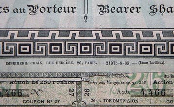 Themacollectie - 1905 Art Deco Aandeelcertificaat - The