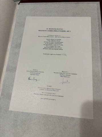 Istituto dellEnciclopedia Italiana - Il manoscritto Maurits