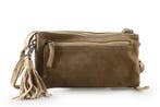 Manfield Clutch Beige, Handtassen en Accessoires, Tassen | Damestassen, Verzenden, Nieuw, Beige