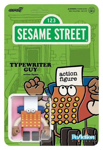 Sesame Street ReAction Action Figure Wave 06 Typewriter Guy, Collections, Ophalen of Verzenden