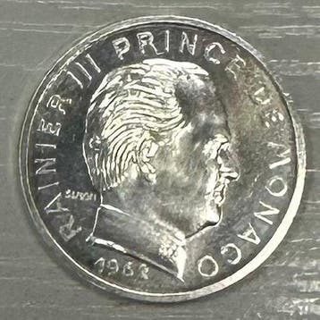 Monaco. 50 Centimes 1962 Rainier III. Essai en argent