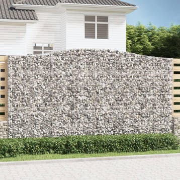 vidaXL Schanskorf gewelfd 400x50x220/240 cm gegalvaniseerd, Verzenden