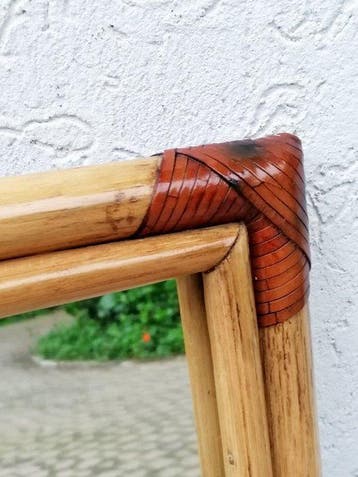 Gervasoni - Spiegel - Glas, Leder, Keramiek, Messing, Bamboe