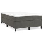 vidaXL Boxspring met matras fluweel donkergrijs 120x190 cm, Verzenden, Nieuw