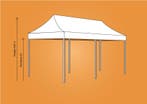 Ambisphere | Vouwtent 2,5x5m DONKERBLAUW, Tuin en Terras, Partytenten, Nieuw, Partytent