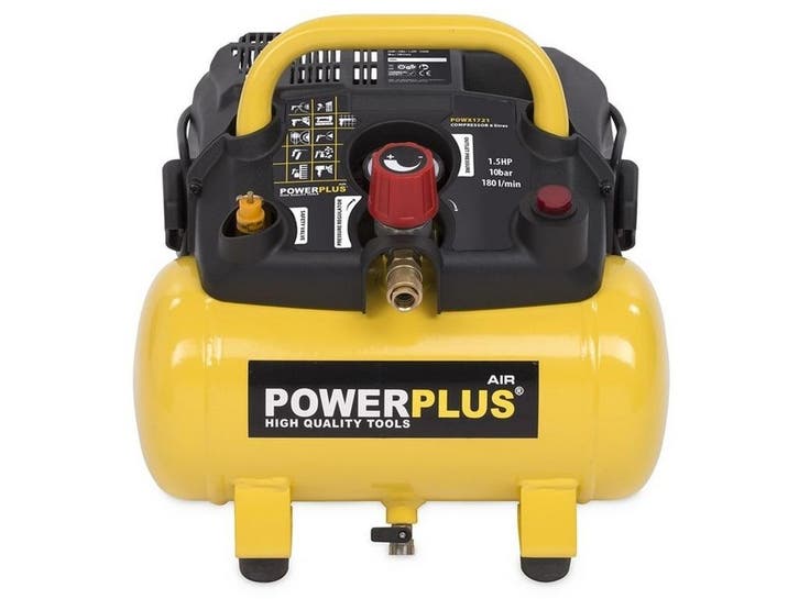 Powerplus POWX1721 - Draagbare olievrije compressor - 6, Doe-het-zelf en Bouw, Gereedschap | Boormachines, Zo goed als nieuw, Verzenden