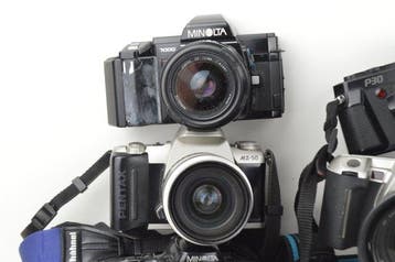 Minolta, Sigma, Pentax Collection of 8 x vintage cameras, Nieuw