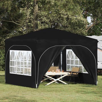vidaXL Pop-up Feesttent 290 x 290 x 245 cm Zwart, Verzenden