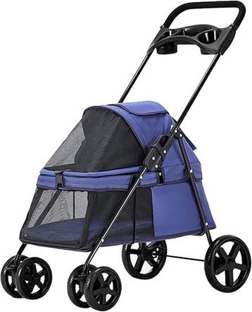 Huisdier wandelwagen voor katten en honden met bekerhouder, Verzenden, Nieuw