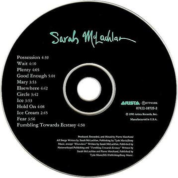 Sarah McLachlan - Fumbling Towards Ecstasy, Verzenden, Gebruikt