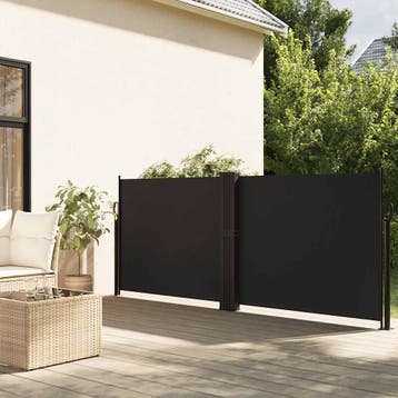 vidaXL Windscherm uittrekbaar 140x1000 cm zwart, Verzenden