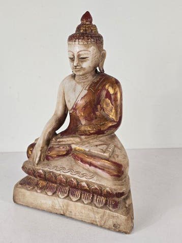 Authentiek Mandalay Boeddha beeld - sculptuur -, Antiek en Kunst