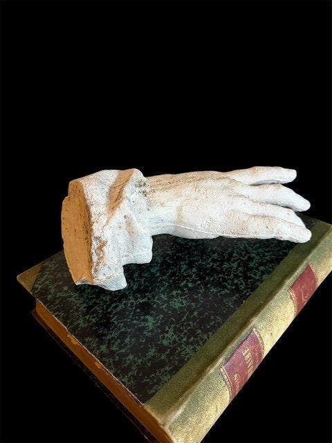 Beeldje - Plaster academic hand - plaaster, Antiek en Kunst, Curiosa en Brocante