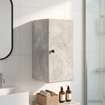 vidaXL Badkamer wandkast BREDA Betongrijs 30 x 31 x 59 cm, Verzenden