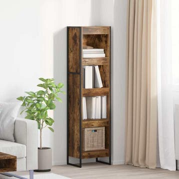 vidaXL Boekenkast 40 x 30 x 155 cm Bewerkt hout Rook Eik, Verzenden, Nieuw