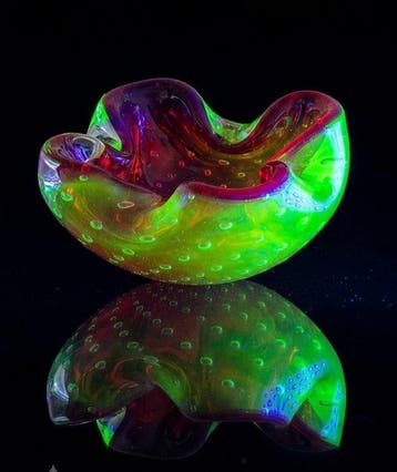 Kom - Uraniumglas - Bowl, Antiek en Kunst