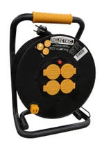 2dekans | Relectric Kabelhaspel 25m - 4 stopcontacten –, Ophalen of Verzenden, Nieuw