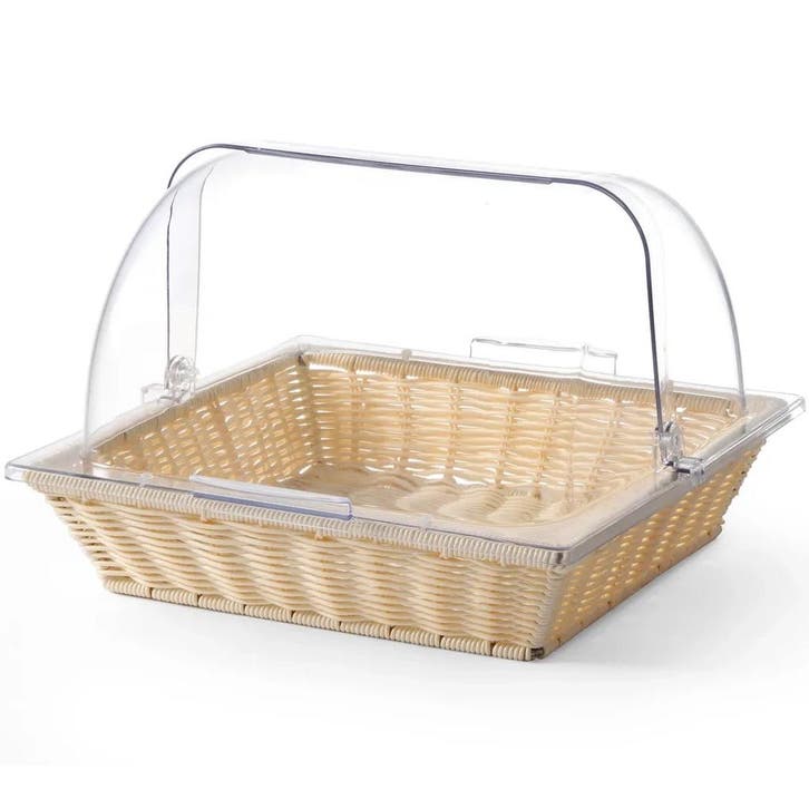 Broodmand | Kunststof | Beige | 2/3 GN | Met Roltopkap |, Zakelijke goederen, Horeca | Keukenapparatuur, Nieuw in verpakking, Verzenden