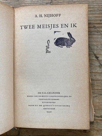 A.H. Nijhoff [MULTISIGNATI] - Twee meisjes en ik - 1952