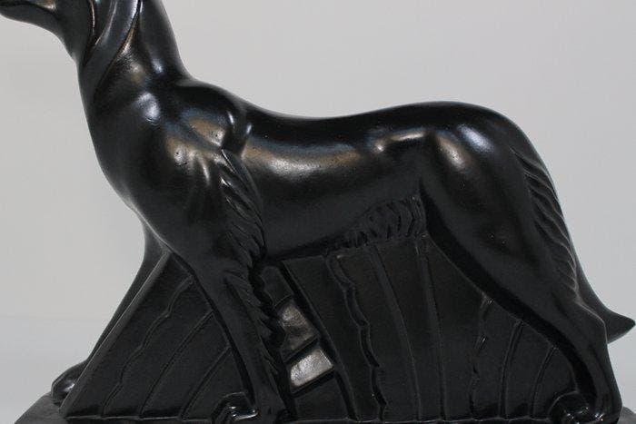 Fontinelle - Statue, Stappende herdershond - 30 cm - Faïence, Antiquités & Art, Art | Objets design