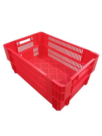 Nestbare Stapelkrat 600x400x350 mm euronorm rood, Doe-het-zelf en Bouw, Kratten en Dozen, Ophalen of Verzenden, Nieuw