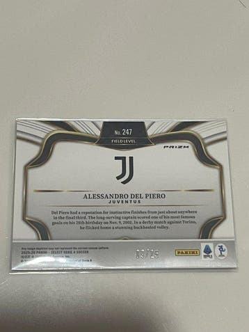 2025/26 Panini Select Serie A Alessandro Del Piero /25