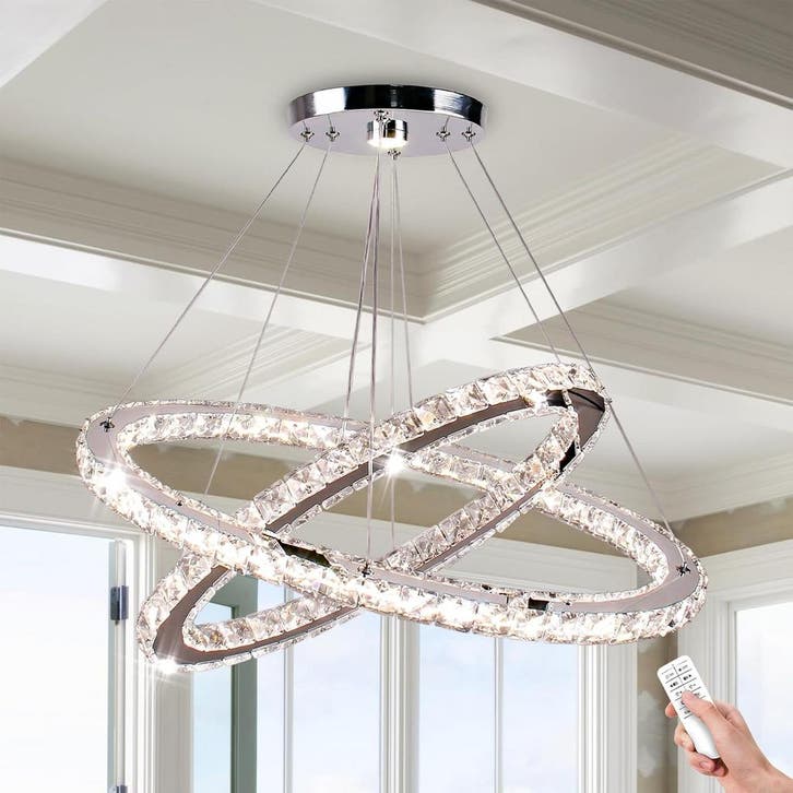 Ovale LED Kristal Lamp | Tweede kansje | OP = OP, Huis en Inrichting, Lampen | Kroonluchters, Nieuw, Metaal, Verzenden