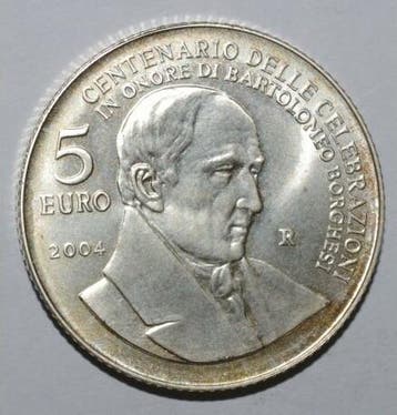 Saint-marin 5 Euro 2004 Bartolomeo Borghesi Fdc, Postzegels en Munten, Verzenden, België