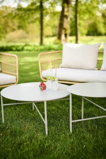 Metalen salontafel | Indoor & Outdoor | Ronde tafels, Huis en Inrichting, Tafels | Salontafels, 50 tot 75 cm, Verzenden, Rond