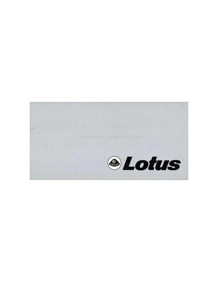 1977 LOTUS PROGAMMA BROCHURE ENGELS, Livres, Autos | Brochures & Magazines, Enlèvement ou Envoi