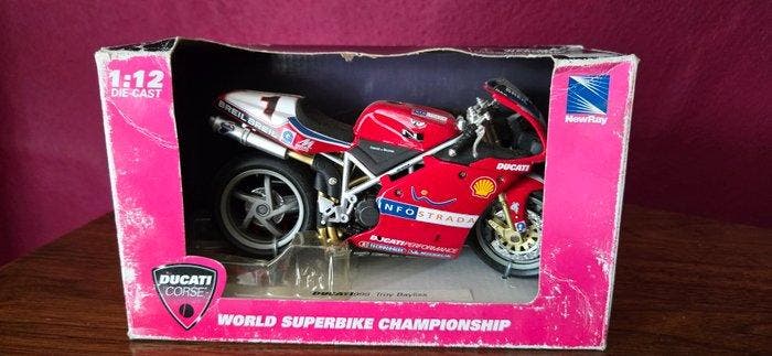 New Ray 1:12 - Model motorfiets - Ducati 998 Troy Bayliss, Hobby en Vrije tijd, Modelauto's | 1:5 tot 1:12