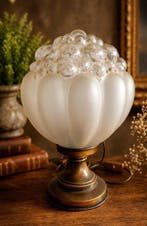 Lampe de table - Verre soufflé travaillé