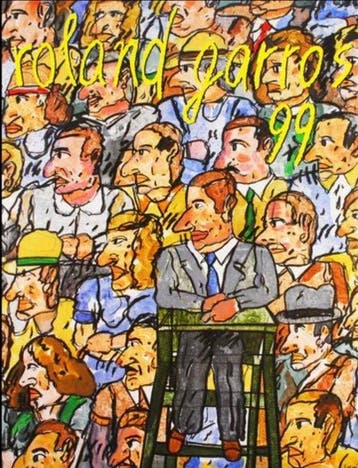Antonio Segu - “Roland Garros, 1999”. Gesigneerd in de