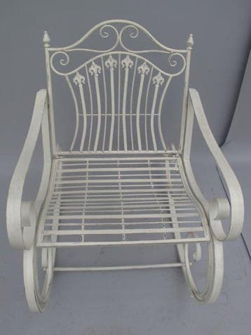 Ensemble de meubles de jardin - Fonte - fauteuil à bascule