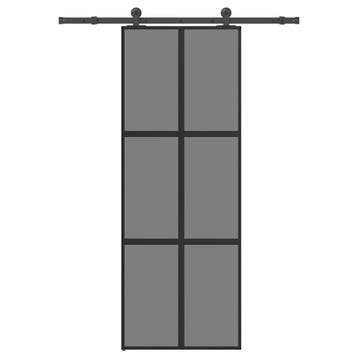 vidaXL Schuifdeur met beslag 76x205 cm gehard glas en, Doe-het-zelf en Bouw, Verzenden, Nieuw