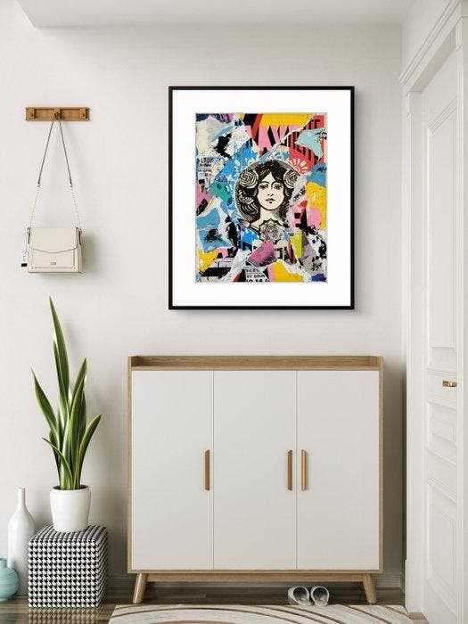 lasveguix (1986) - Urban Marianne Obey, Antiquités & Art, Art | Peinture | Moderne